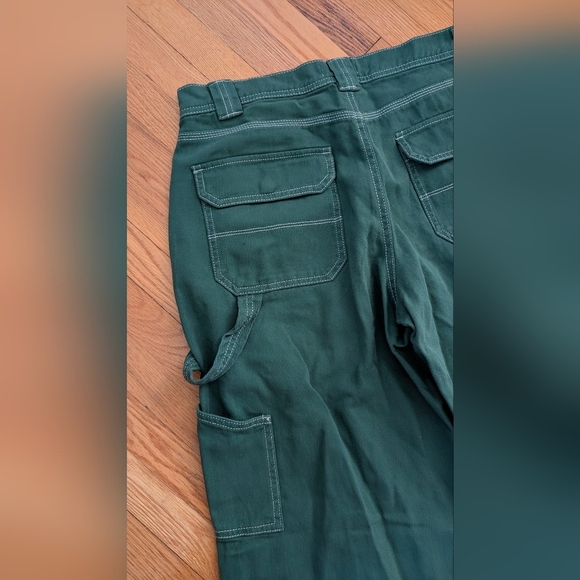 Garage Women's Wide Leg Pants in Deep Green - Picture 5 of 5